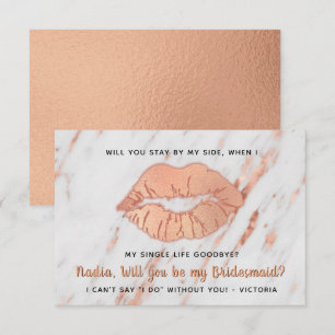 Werden Sie mein Bridesmaid Kiss Single sein Auf Wi Einladung