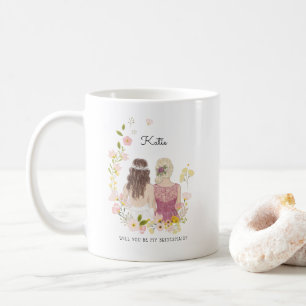 Werden Sie mein Bridesmaid/mein Vorschlag zur Trau Kaffeetasse