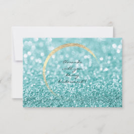 Werden Sie mein Bridesmaid Tiffany Gold Glitzer VI Einladung
