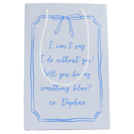 Werden Sie mein etwas blaues Coquette Elegant sein Mittlere Geschenktüte