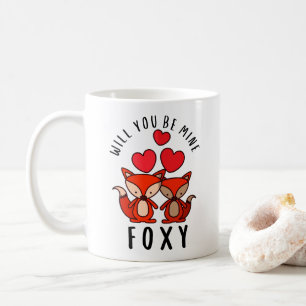 Werden Sie mein Foxy - Fox Lover Valentinstag sein Kaffeetasse