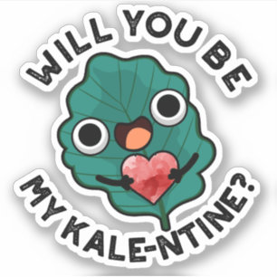Werden Sie mein kale-entine Funny Valentine Pub se Aufkleber