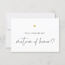 Werden Sie mein Matron Script Gold Heart sein?