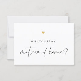 Werden Sie mein Matron Script Gold Heart sein? Einladung
