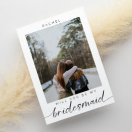 Werden Sie mein Minimalistisches Foto von Bridesma Einladung