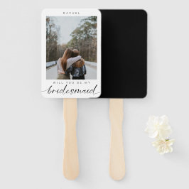 Werden Sie mein Minimalistisches Foto von Bridesma Fächer