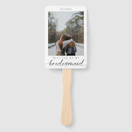 Werden Sie mein Minimalistisches Foto von Bridesma Fächer