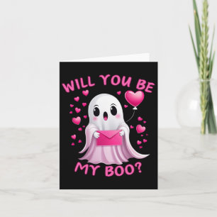 Werden Sie mein Niedlicher Boo-Geist Valentine sei Karte