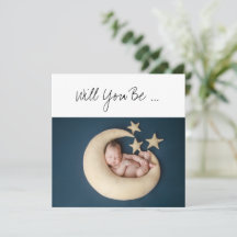 Werden Sie mein Pate Baby auf dem Moon Foto sein?