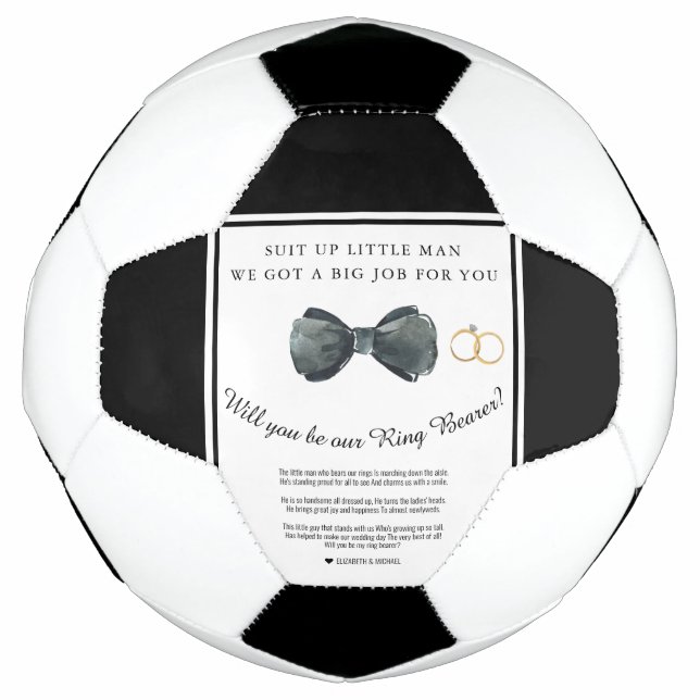 Werden Sie mein "Ring Bearer"-Vorschlag sein? Fußball (Vorderseite)