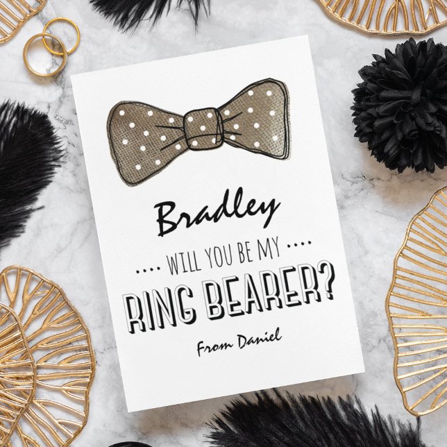 Werden Sie mein Ringträger sein? | Rustikale Hochz Einladung (Von Creator hochgeladen)