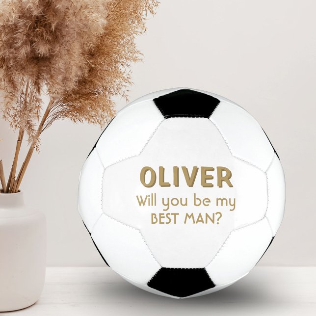 Werden Sie mein Trauzeuge Individuelle Name Footba Fußball (Von Creator hochgeladen)