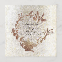 Werden Sie mein überwältigender Goldkranz sein?