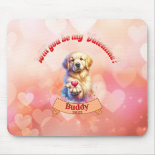 Werden Sie mein Valentin sein personalisiert? Mousepad