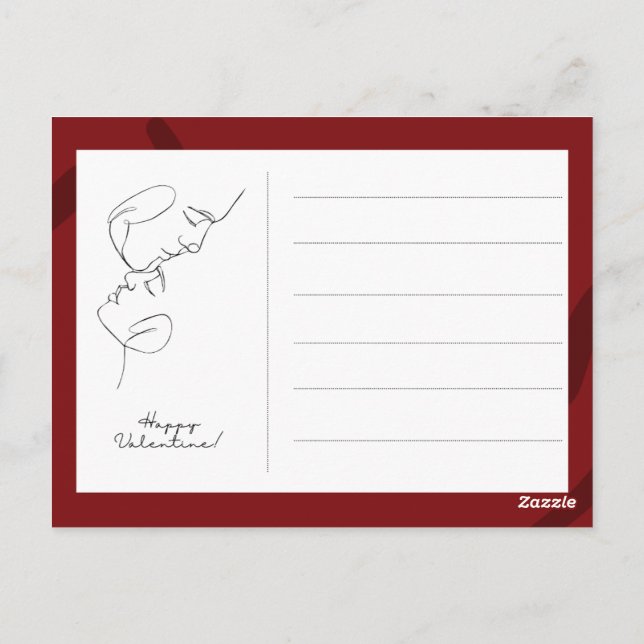 Werden Sie mein Valentin sein? Romantischer Valent Postkarte (Rückseite)