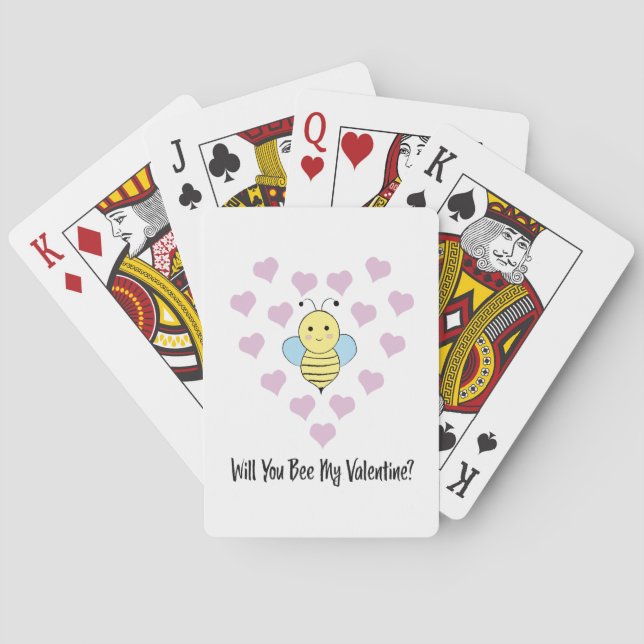 Werden Sie mein Valentin sein? Spielkarten (Rückseite)