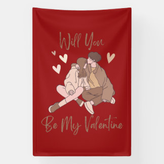Werden Sie mein Valentinbanner sein? Banner