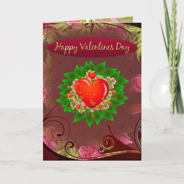 WERDEN SIE MEIN VALENTINE SEIN? FEIERTAGSKARTE (Vorderseite)