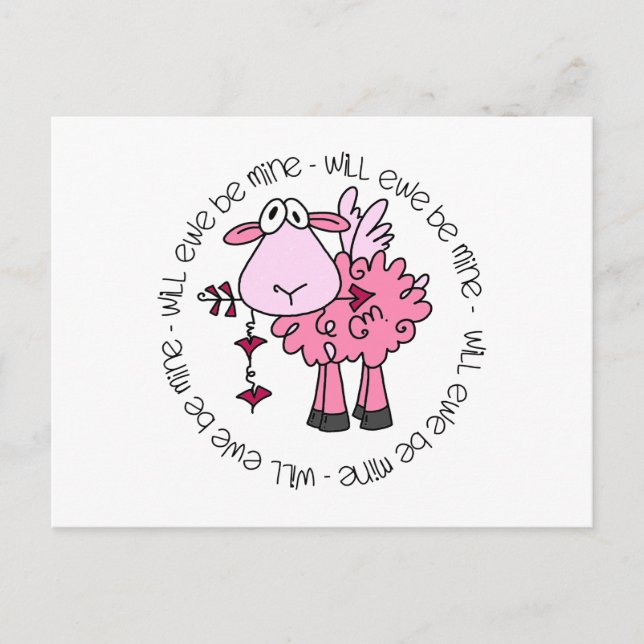 Werden Sie mein Valentine sein? Feiertagspostkarte (Vorderseite)