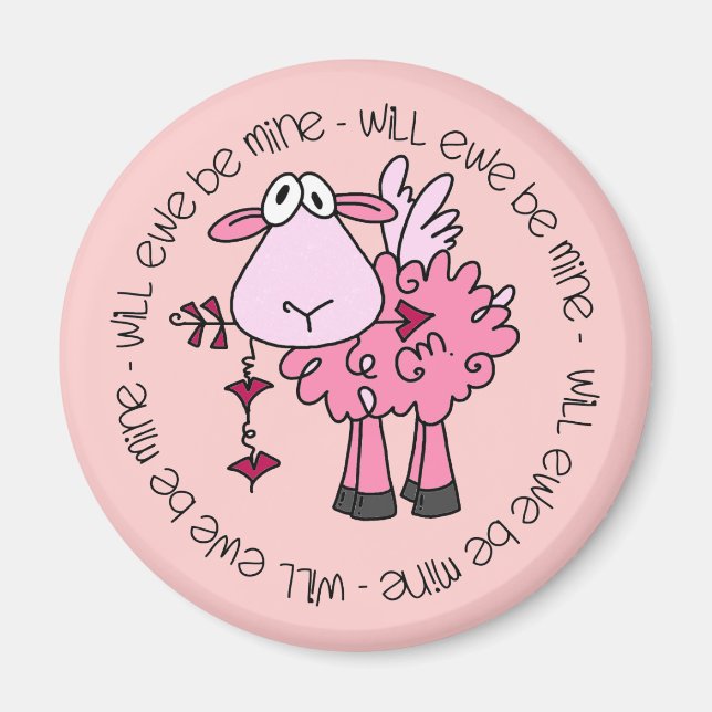 Werden Sie mein Valentine sein? Magnet (Vorne)