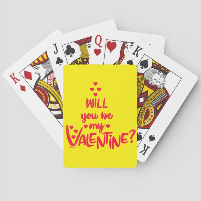 WERDEN SIE MEIN VALENTINE SEIN ? SPIELKARTEN (Rückseite)