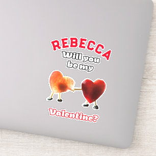 Werden Sie mein Valentinin sein? Aufkleber