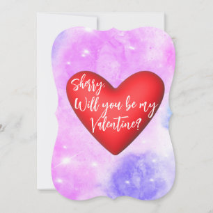 "Werden Sie mein Valentinin sein?" Personalisierte Karte