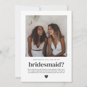 Werden Sie mein Vorschlag für ein Foto von Bridesm Einladung
