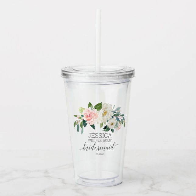 Werden Sie mein Vorschlag von Bridesmaid sein? Acryltrinkbecher (Vorderseite)