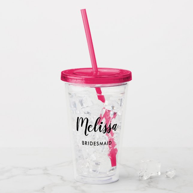 Werden Sie mein Vorschlag von Bridesmaid sein? Acryltrinkbecher (Vorderseite Ice)