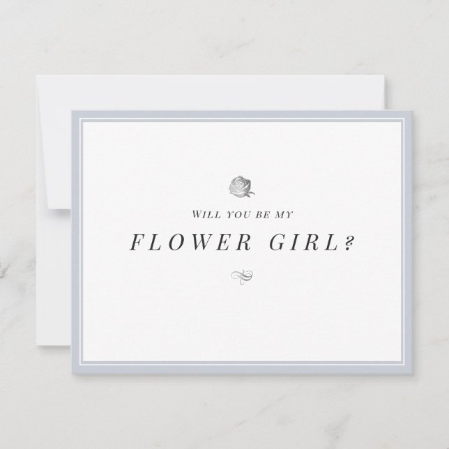 Werden Sie meine Blume Blumenweibchen-Minimalistin Einladung (Vorderseite)