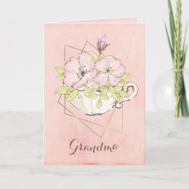 Werden Sie meine Blume Oma Hübsch Rosa Hochzeit? Karte