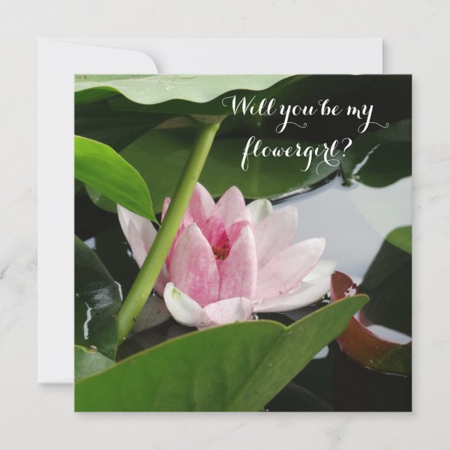 Werden Sie meine Blumenkarten sein, Lotus Einladung (Vorderseite)