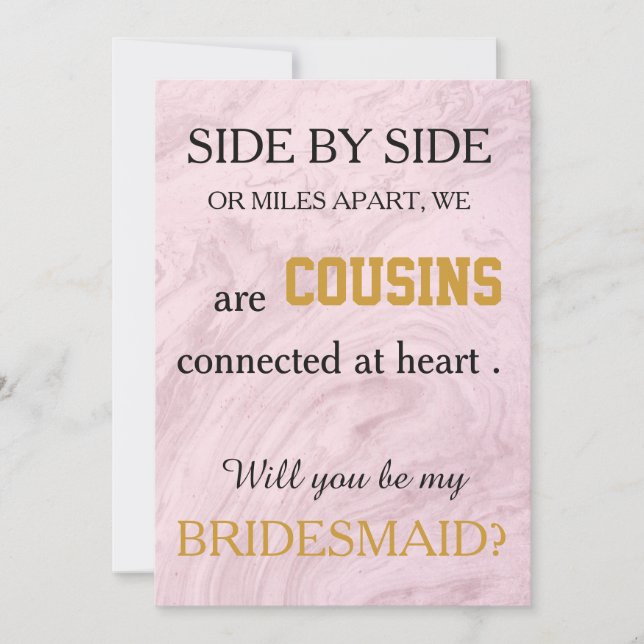 Werden Sie meine Brautjungfrau sein? Einladung (Vorderseite)