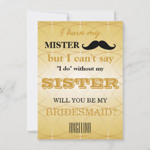 Werden Sie meine Brautjungfrau sein? Einladung