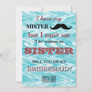 Werden Sie meine Brautjungfrau sein? Einladung