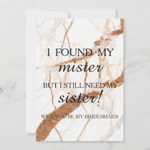 Werden Sie meine Brautjungfrau sein? Einladung
