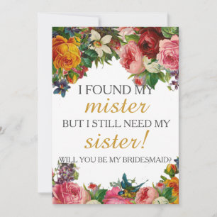 Werden Sie meine Brautjungfrau sein? Einladung