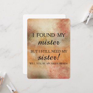 Werden Sie meine Brautjungfrau sein? Einladung