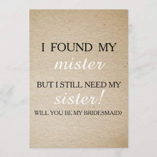 Werden Sie meine Brautjungfrau sein? Einladung