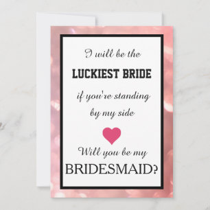 Werden Sie meine Brautjungfrau sein? Einladung