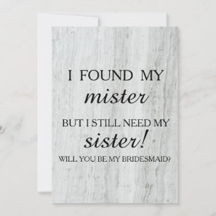 Werden Sie meine Brautjungfrau sein? Einladung