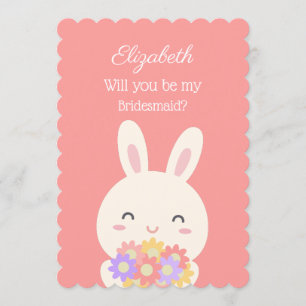 Werden Sie meine Bridesmädchen Niedliche, sonnige  Einladung