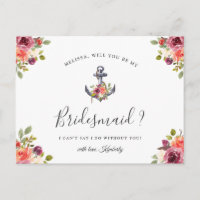 Werden Sie meine Bridesmaid-Ankerin für nautische