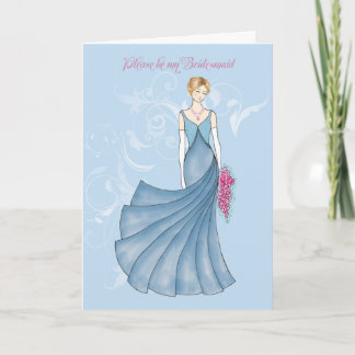 Werden Sie meine Bridesmaid blau sein? Einladung