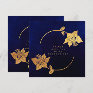 Werden Sie meine Bridesmaid Blue Navy Velvet sein? Einladung