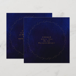 Werden Sie meine Bridesmaid Blue Navy Velvet sein? Einladung