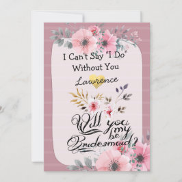 Werden Sie meine Bridesmaid-Blumenschrift sein? Einladung