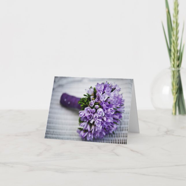 Werden Sie meine Bridesmaid Bouquet-Grußkarte sein Einladung (Vorderseite)