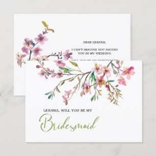 Werden Sie meine Bridesmaid Cherry Blossom Floral